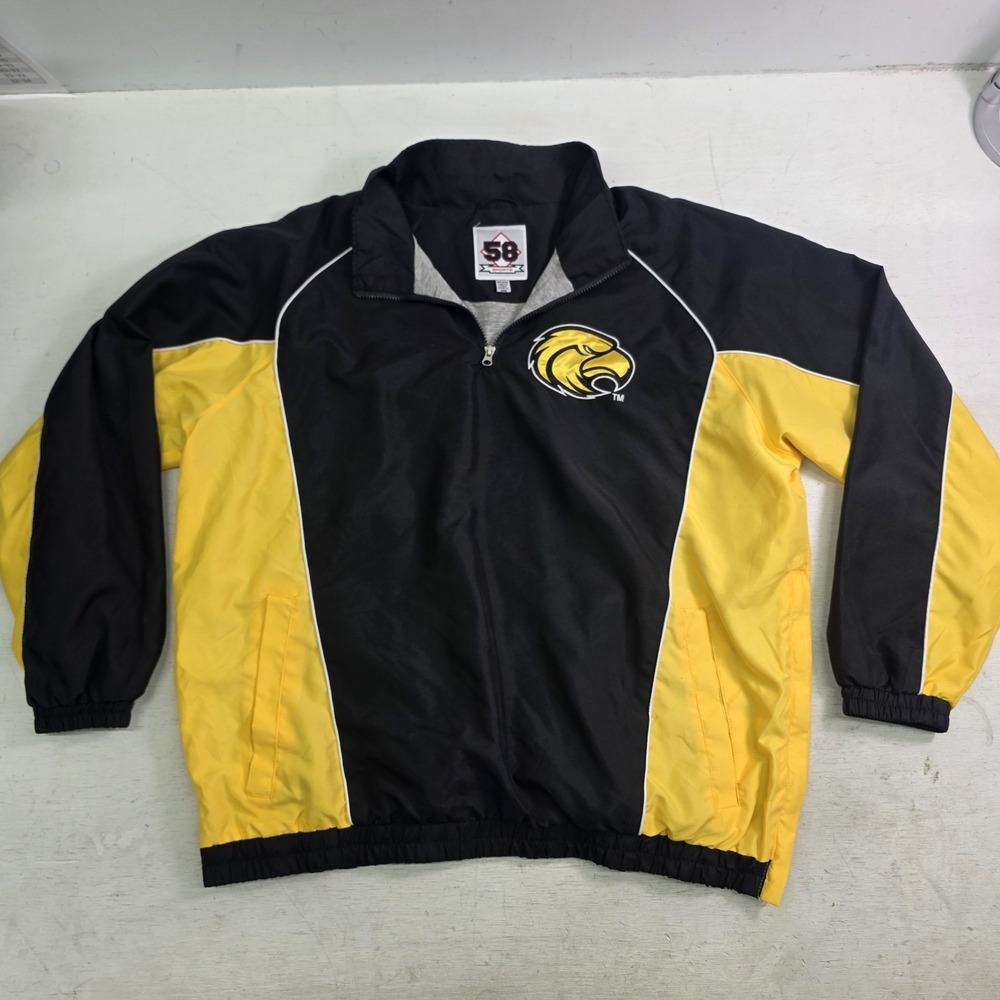 Southern Miss Golden Eagles NCAA 58 Sports 1/4 Side Zip Windbreaker Men's Sz 2XL